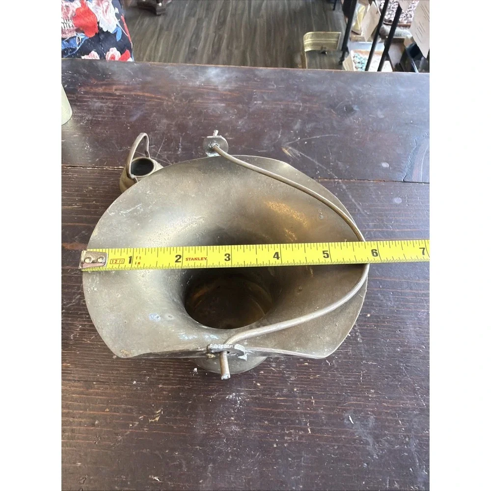 Vintage Handmade In India Brass Bucket with Handle